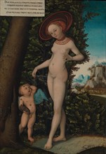 Venus with Cupid the Honey Thief, ca. 1580-1620. Creator: Copy after Lucas Cranach the Elder (German, Kronach 1472-1553 Weimar).