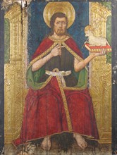 Panel with Saint John the Baptist Enthroned from Retable, 15th century. Creator: Domingo Ram.