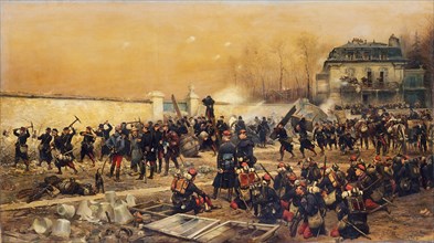 The Defense of Champigny, 1879. Creator: Jean Baptiste Edouard Detaille.