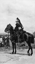 A Dragoon on Horseback, 1876. Creator: Jean Baptiste Edouard Detaille.