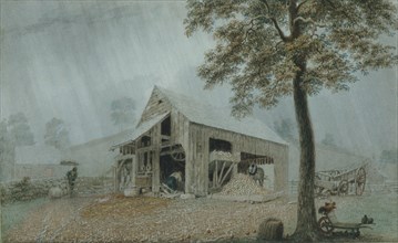 Rainstorm?Cider Mill at Redding, Connecticut, ca. 1840. Creator: George Harvey.