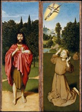Saint John the Baptist; Saint Francis Receiving the Stigmata, ca. 1485-90. Creator: Gerard David.