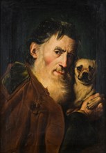 An Old Man with a Dog, 1740s. Creator: Giacomo Ceruti.