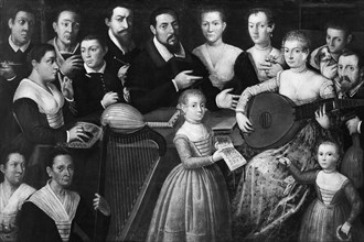 Portrait of a Family, second half 16th century. Creator: Girolamo Forni.