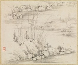 Landscapes and trees, ca. 1679. Creator: Gong Xian.