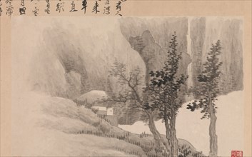 Landscapes with Poems, 1688. Creator: Gong Xian.