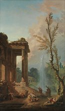 The Portico of a Country Mansion, 1773. Creator: Hubert Robert.