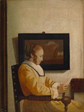 A Young Woman Reading. Creator: Imitator of Johannes Vermeer (ca. 1925-27).