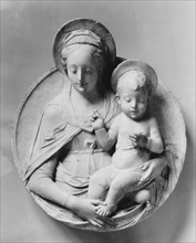 Virgin and Child, probably 19th century. Creator: Imitator of Mino da Fiesole (Mino di Giovanni) (Italian, Papiano or Montemignaio 1429-1484 Florence).