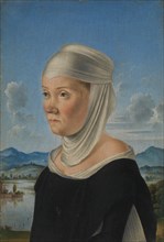 Portrait of a Woman, Possibly a Nun of San Secondo; (verso) Scene in Grisaille, ca. 1485-95. Creator: Jacometto Veneziano.