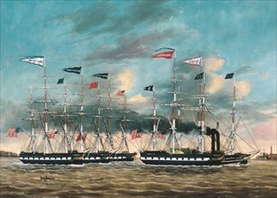 The Tow Boat Conqueror, 1852. Creator: James Guy Evans.