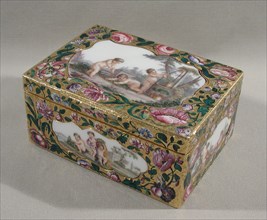 Snuffbox with scenes of children in pastoral settings, 1752-53. Creator: Jean François Breton.