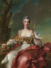 Madame Bergeret de Frouville as Diana, 1756. Creator: Jean-Marc Nattier.