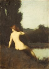 A Bather (Echo), 1881. Creator: Jean Jacques Henner.