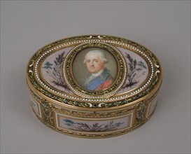 Snuffbox with portrait of a man, probably Prinz Karl von Sachsen (1733-1796), 1778-79. Creator: Jean-Joseph Barrière.