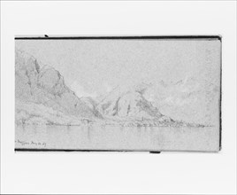 Lake Maggiore, May 11, 1869 (recto, from Sketchbook), 1869. Creator: Jervis McEntee.