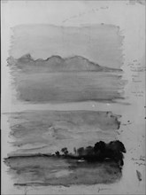 Double Study of Dawn, Moorea Seen across the Water, Tahiti, 1891. Creator: John La Farge.