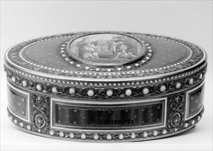 Snuffbox with miniature depicting a classical subject, 1784-85. Creator: Joseph Etienne Blerzy.