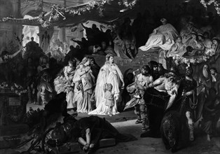 Thusnelda at the Triumphal Entry of Germanicus into Rome, ca. 1875. Creator: Karl Theodor von Piloty.