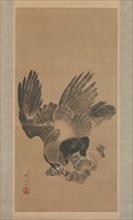 Eagle Attacking a Monkey, 1885. Creator: Kawanabe Kyosai.