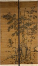 Bamboo and rocks, dated 1318. Creator: Li Kan.
