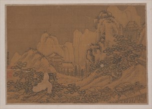 Landscape with Ox Carts on a Road. Creator: Li Xiying.