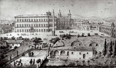 View of Lateran, Rome, 1672-73. Creator: Lievin Cruyl.