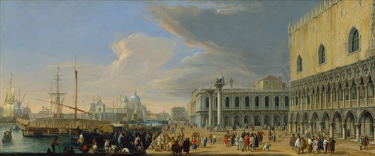 The Molo, Venice, Looking West, ca. 1709. Creator: Luca Carlevarijs.