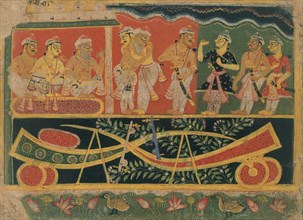 Nanda and Vasudeva: Page from a Dispersed Bhagavata Purana..., ca. 1520-30. Creator: Master of the Dispersed Bhagavata Purana.