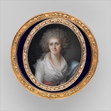 Box with miniature portrait of a woman, ca. 1790. Creator: Unknown.