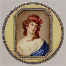 Snuffbox with portrait of a woman, ca. 1820. Creator: Christian Kanz.
