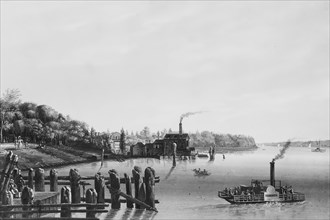 View of Hoboken Taken from the Ferry, ca. 1838. Creator: Nicolino Calyo.