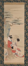 The Brine Maiden Matsukaze, early 18th century. Creator: Nishimura Shigenobu.