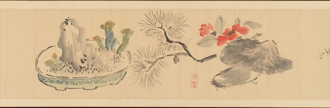 Letter Enclosing Flowers, 1831. Creator: Okada Hanko.