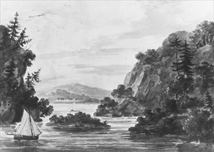 View on the Hudson River (Copy after Engraving by Weld and S. Springsguth..., 1811-ca. 1813. Creator: Pavel Petrovic Svin'in.