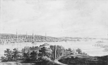 New York City and Harbor from Weehawken, 1811-ca. 1813. Creator: Pavel Petrovic Svin'in.
