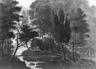 A Woodland Scene (The Sun Reflecting on the Dew, a Garden Scene: Echo..., 1811-ca. 1813. Creator: Pavel Petrovic Svin'in.