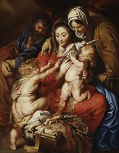 The Holy Family with Saint Elizabeth, Saint John, and a Dove, ca. 1608-9. Creator: Peter Paul Rubens.