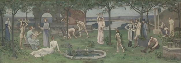 Inter artes et naturam (Between Art and Nature), ca. 1890-95. Creator: Pierre Puvis de Chavannes.