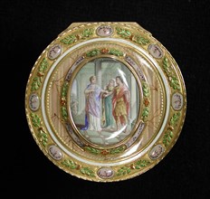Snuffbox with miniature depicting the return of Theseus, 1781. Creator: Barthelemy Pillieux.