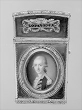 Souvenir with portrait of a man, 1778-79. Creator: Pierre-Andre Barbier.