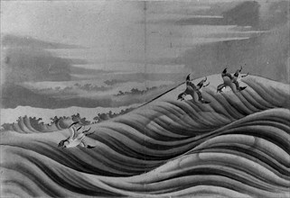 Chidori Birds, 18th-19th century. Creator: School of Katsushika Hokusai.