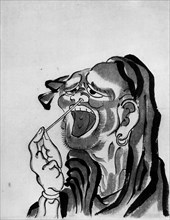 Daruma (Buddhist Saint), 18th-19th century. Creator: School of Katsushika Hokusai.