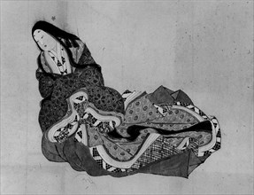Court Lady, 18th-19th century. Creator: School of Katsushika Hokusai.