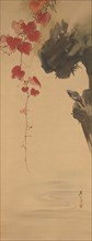 Leaves and Bird, 19th century. Creator: Shibata Zeshin.