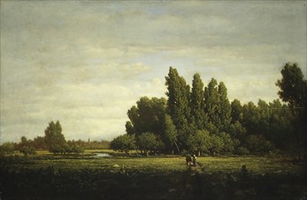 A Meadow Bordered by Trees, ca. 1845. Creator: Theodore Rousseau.