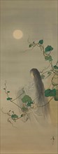The Spirit of the Deceased Yugao Entwined in Moonflower Vines..., ca. 1892. Creator: Tsukioka Yoshitoshi.