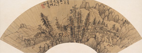 Landscape in the Style of Huang Gongwang, 17th century or later, spurious date of 1633. Creator: Unknown.