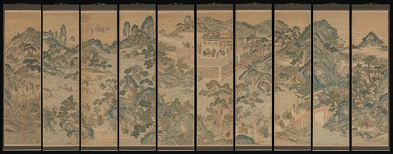 Mythical landscape with immortals, 19th century. Creator: Unknown.