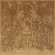 Amitabha Buddha?s assembly in the Western Paradise , late 18th-early 19th century. Creator: Unknown.